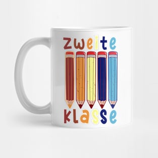 Stifte Zweite Klasse Schulbeginn T shirt Mug